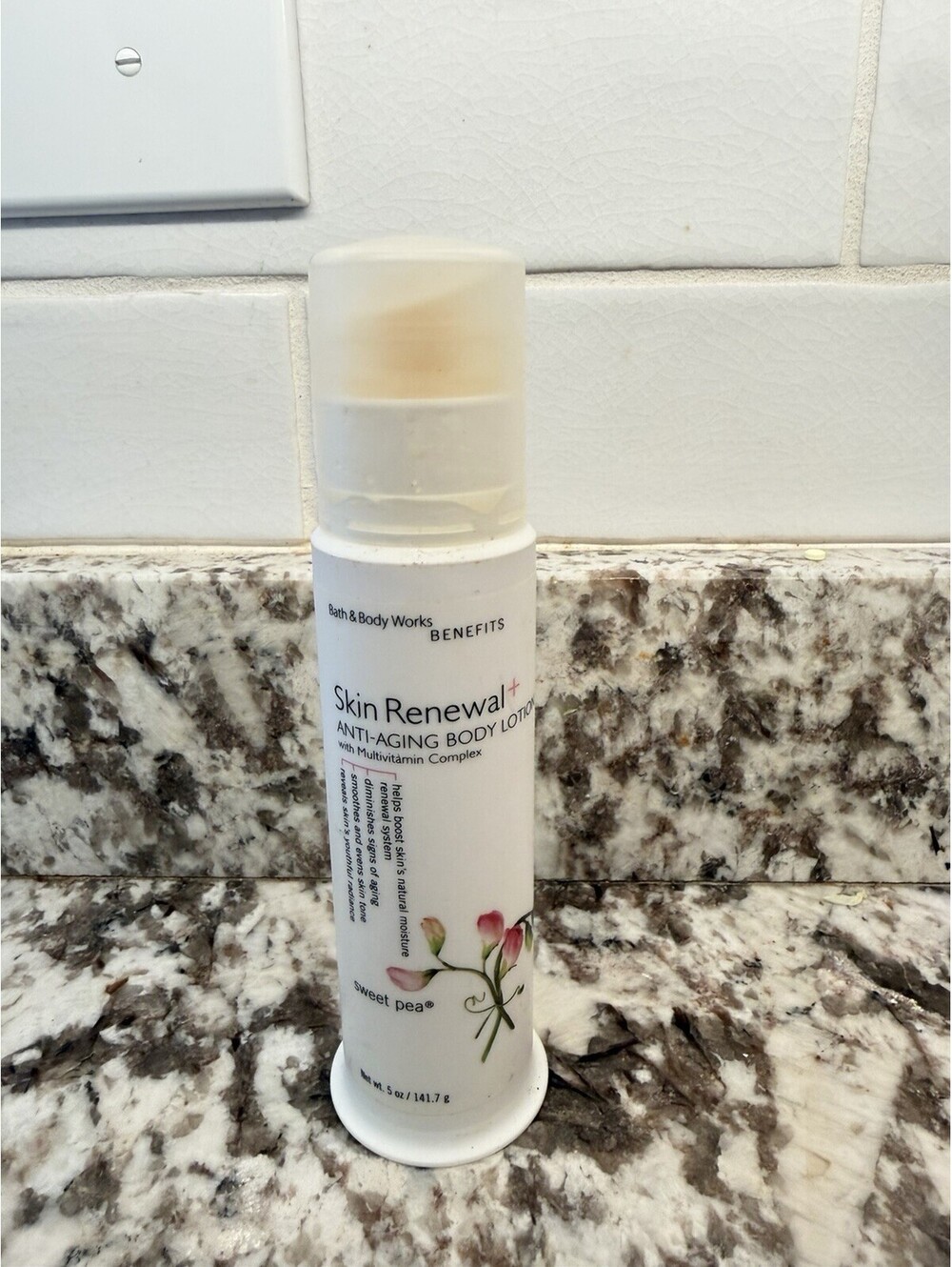 Bath & Body Works Skin Renewal Body Lotion Multivit ORIGINAL Scent SWEET PEA HTF